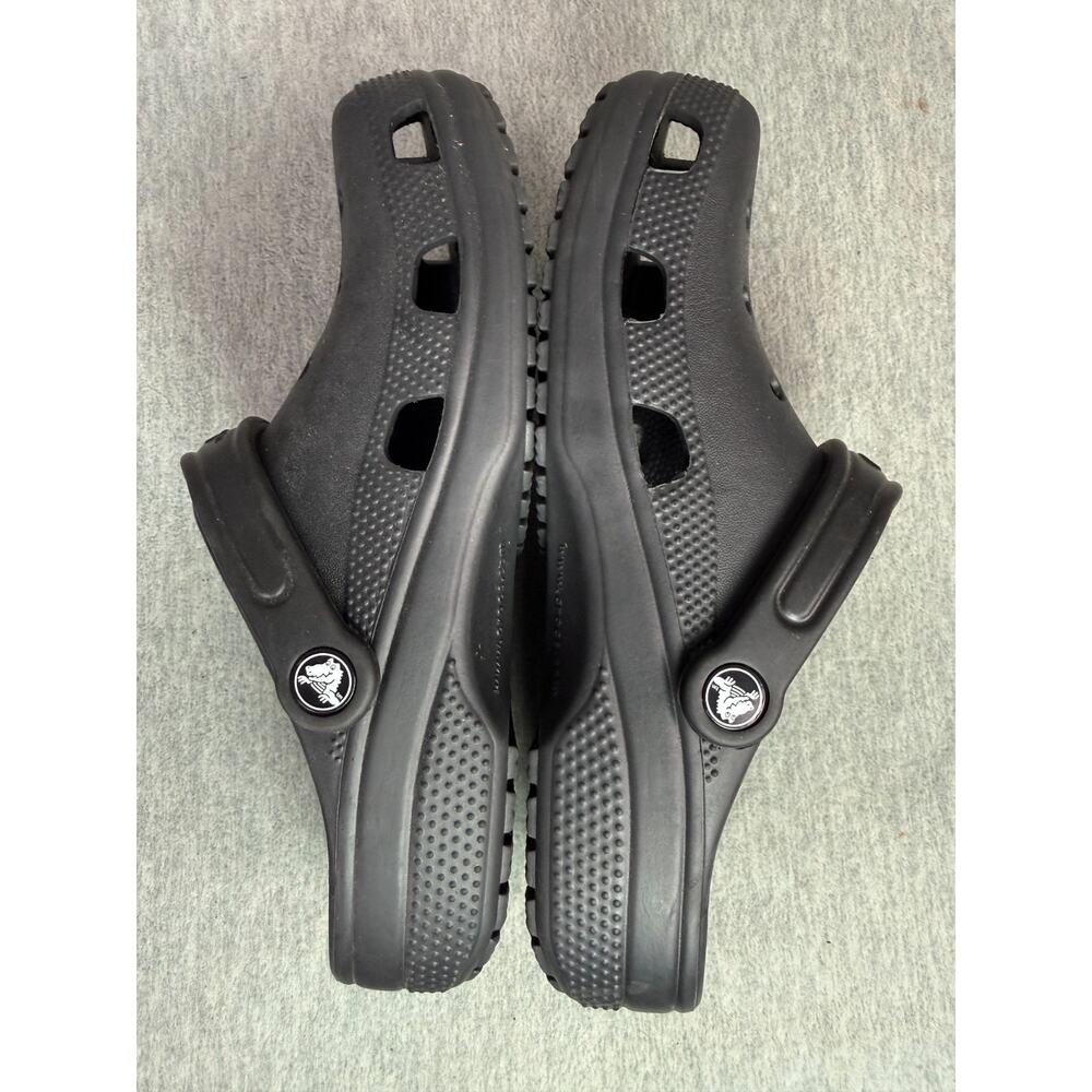 Crocs Classic Unisex Clogs Women's 8 Men's 6 Black Heel Strap Comfort Shoes - Picture 5 of 9